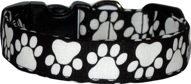Big Paws Black Handmade Dog Collar